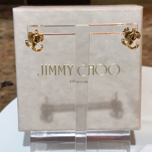 NIB Jimmy Choo Signature Logo Stud Earrings ✨🤩 - Picture 9 of 17